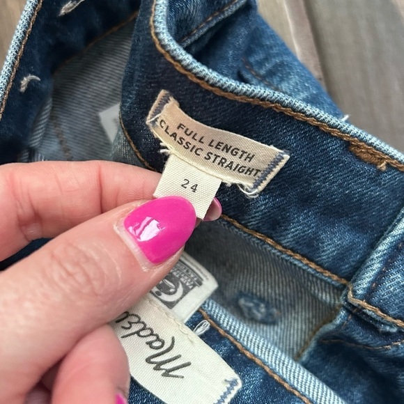 Madewell Classic Straight Full Length Jeans Marfield Wash Surplus Pocket Edition - Picture 11 of 11